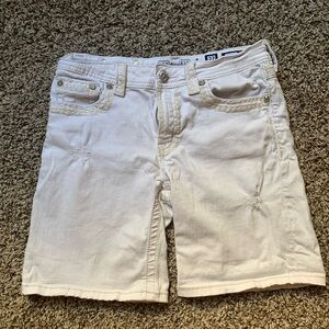 Miss Me white enim shorts